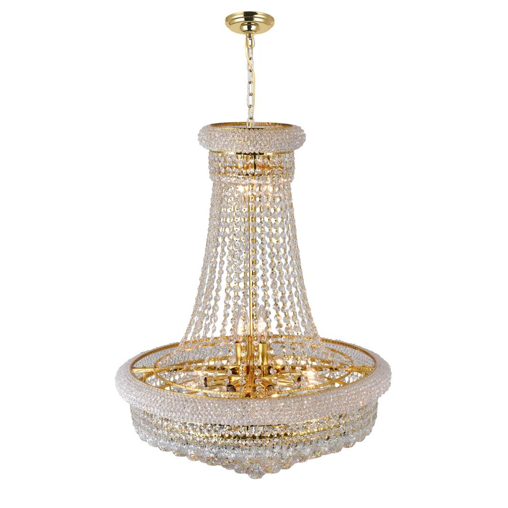 Empire 17 Light Down Chandelier With Gold Finish