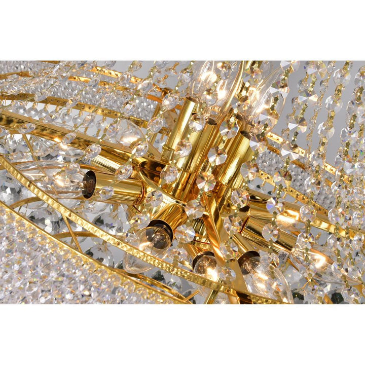 Empire 17 Light Down Chandelier With Gold Finish