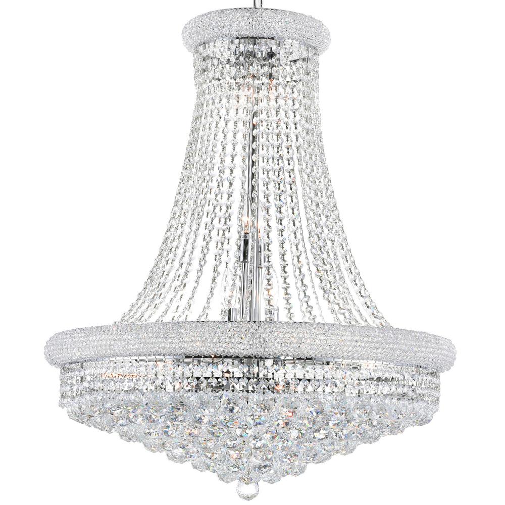 Empire 18 Light Down Chandelier With Chrome Finish