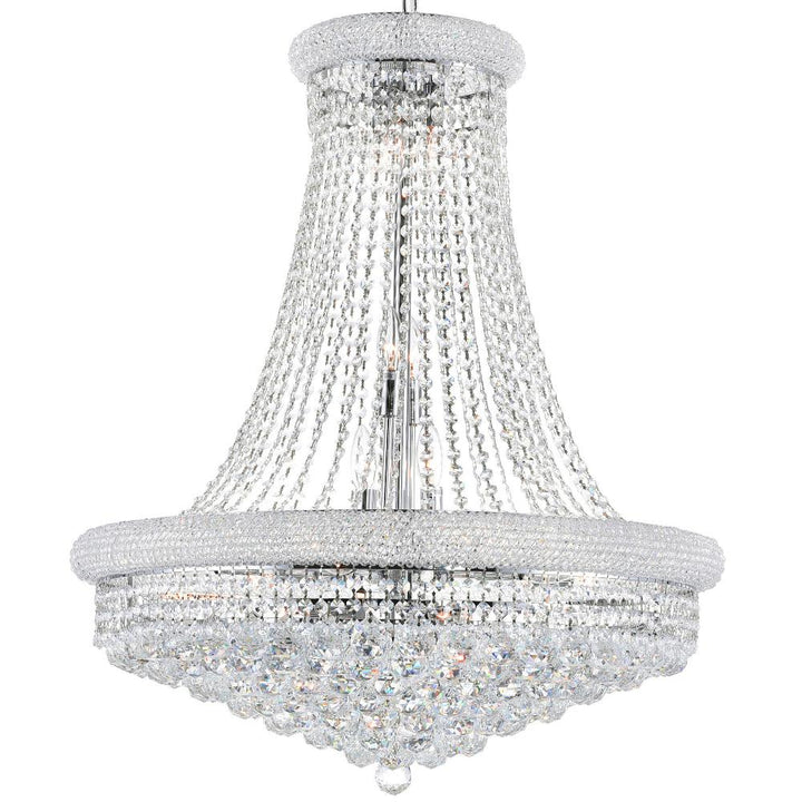Empire 18 Light Down Chandelier With Chrome Finish