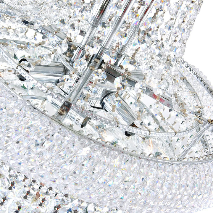 Empire 18 Light Down Chandelier With Chrome Finish
