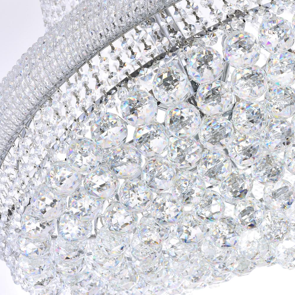 Empire 18 Light Down Chandelier With Chrome Finish