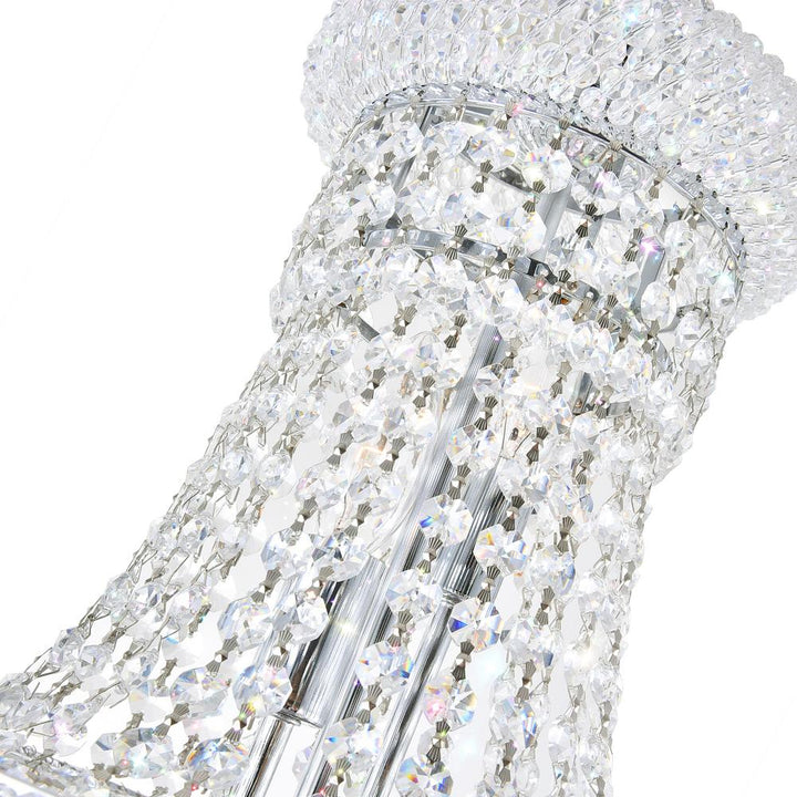 Empire 18 Light Down Chandelier With Chrome Finish