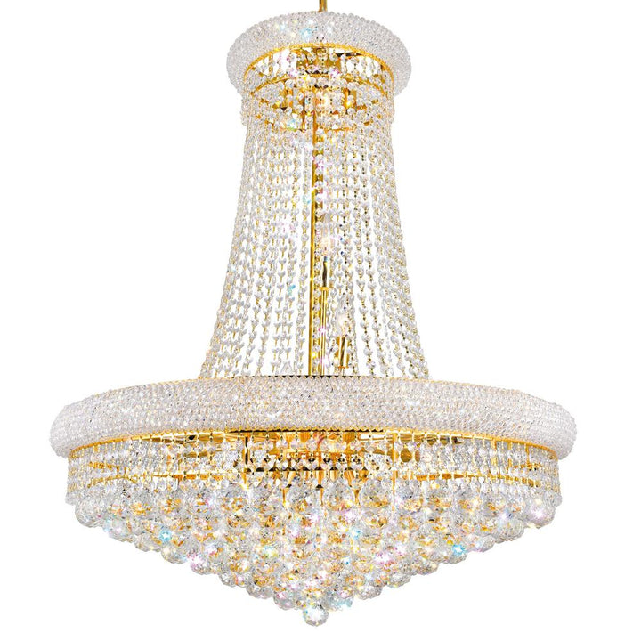 Empire 18 Light Down Chandelier With Gold Finish