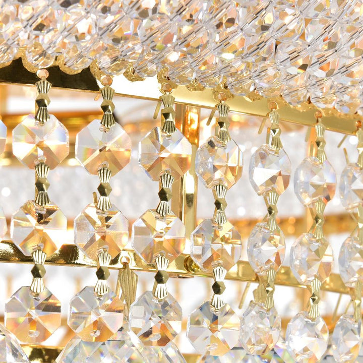 Empire 18 Light Down Chandelier With Gold Finish