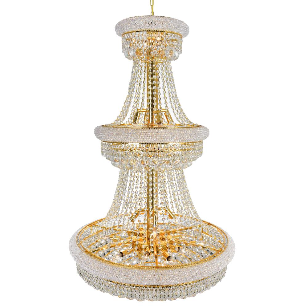 Empire 32 Light Down Chandelier With Gold Finish