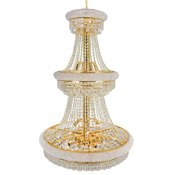 Empire 32 Light Down Chandelier With Gold Finish