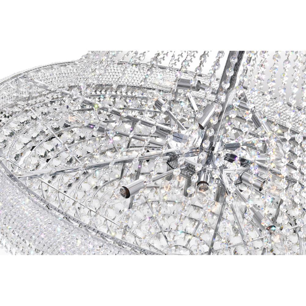 Empire 38 Light Down Chandelier With Chrome Finish