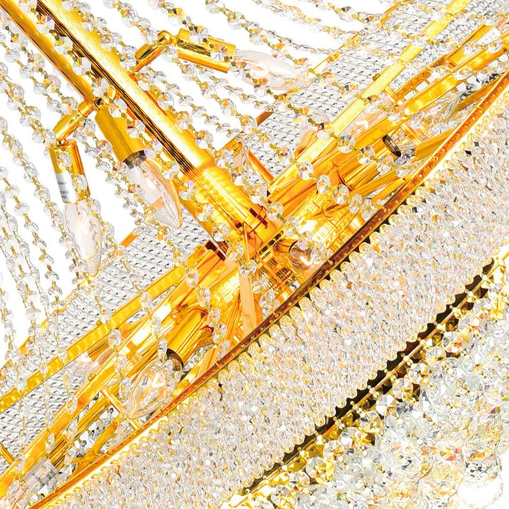 Empire 38 Light Down Chandelier With Gold Finish