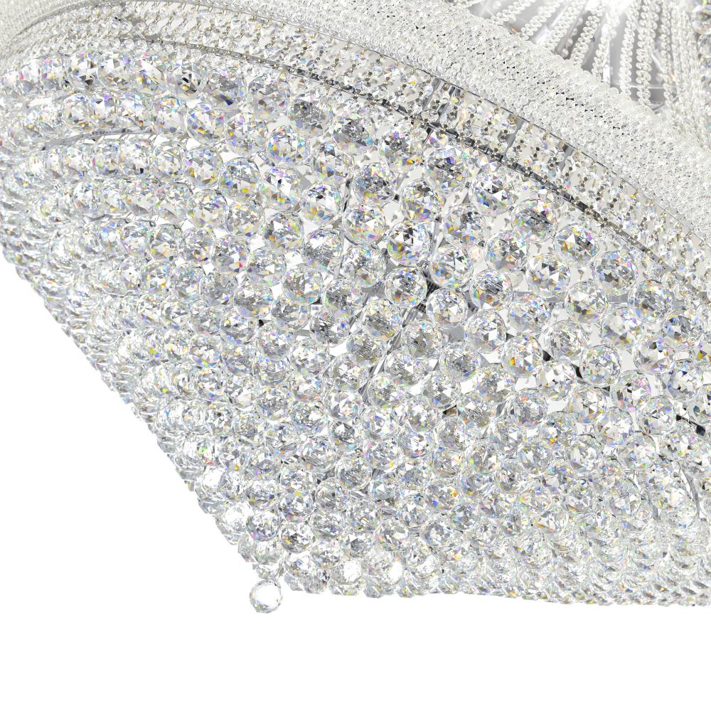 Empire 42 Light Down Chandelier With Chrome Finish