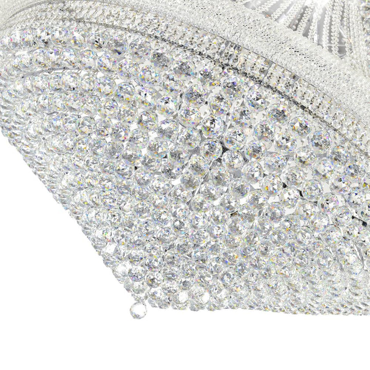 Empire 42 Light Down Chandelier With Chrome Finish