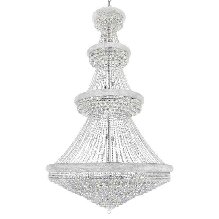 Empire 42 Light Down Chandelier With Chrome Finish