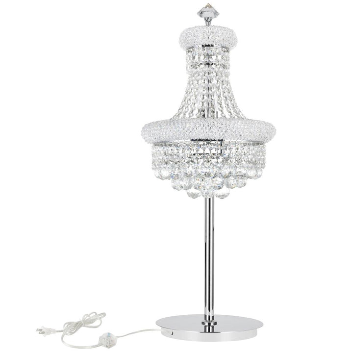 Empire 6 Light Table Lamp With Chrome Finish