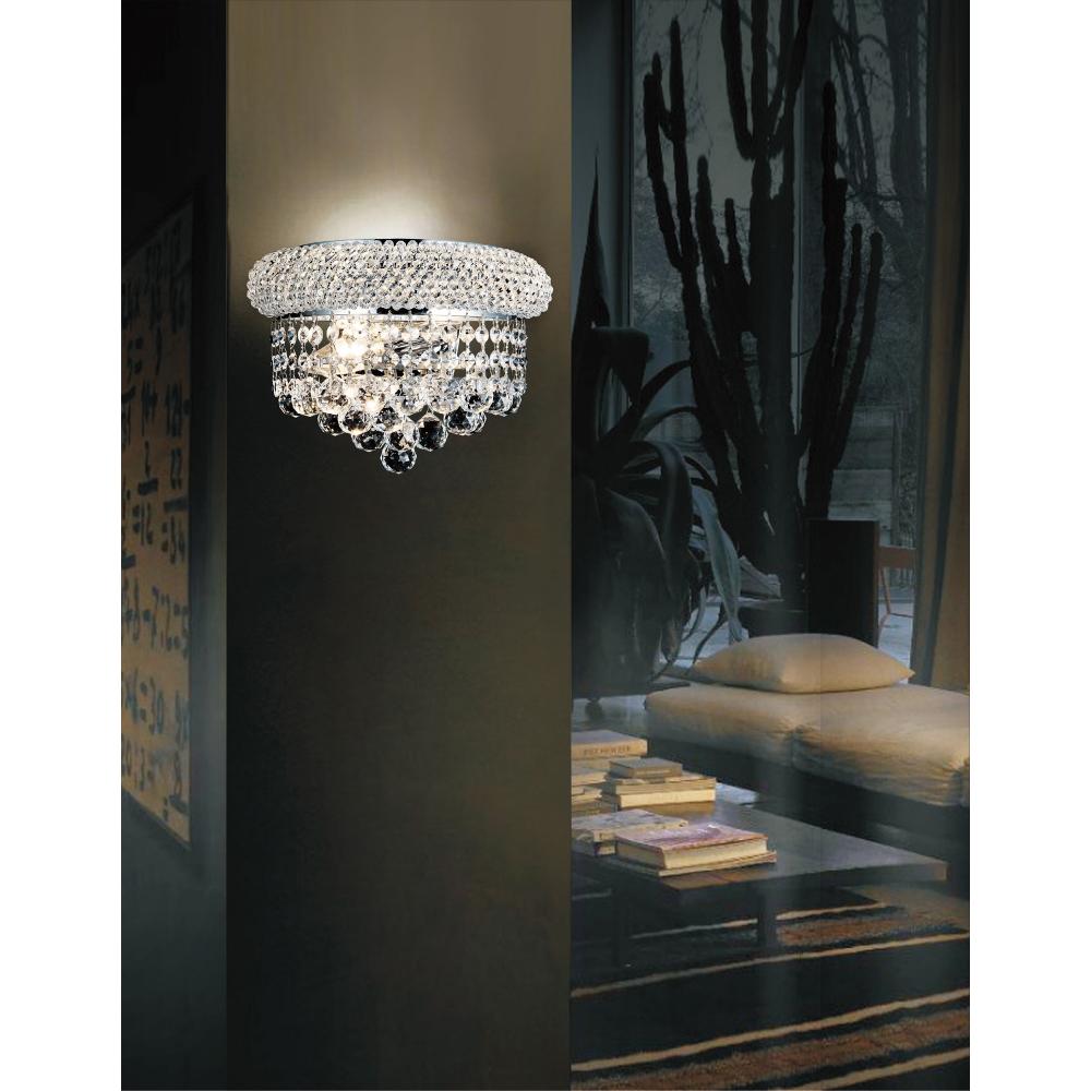 Empire 2 Light Wall Sconce With Chrome Finish
