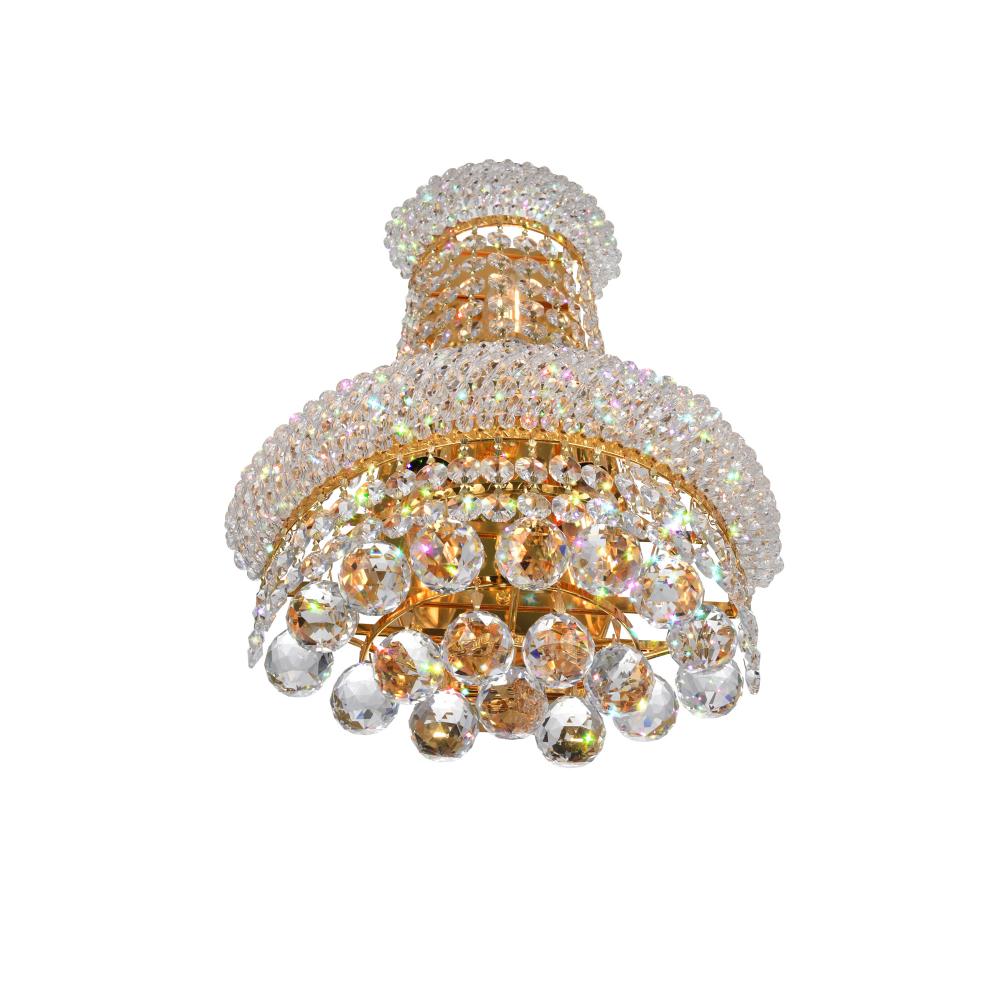Empire 3 Light Wall Sconce With Gold Finish