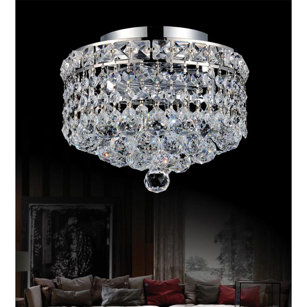 Luminous 2 Light Flush Mount With Chrome Finish