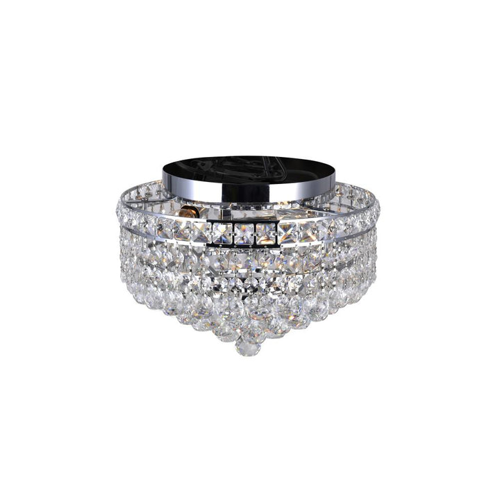 Luminous 3 Light Flush Mount With Chrome Finish
