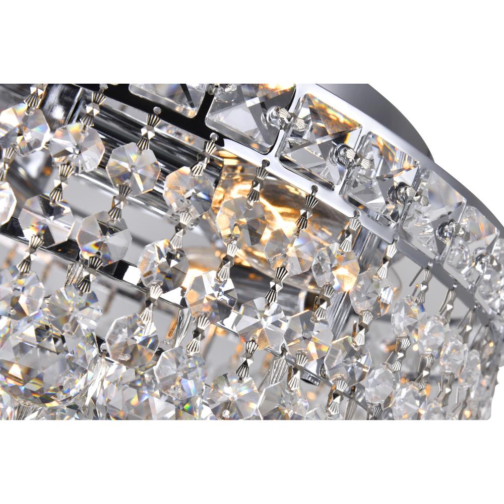 Luminous 3 Light Flush Mount With Chrome Finish