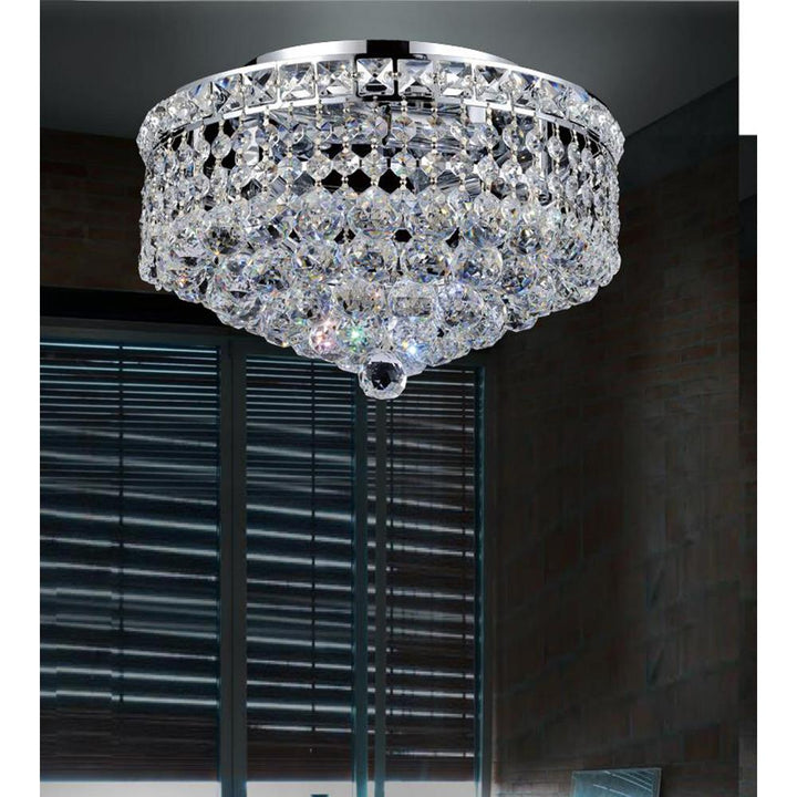 Luminous 3 Light Flush Mount With Chrome Finish