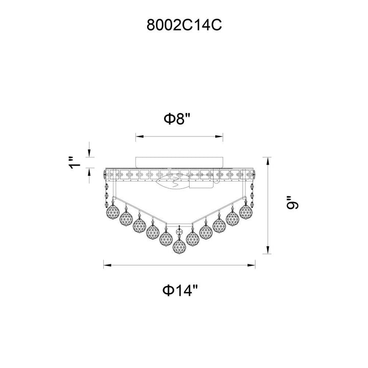 Luminous 4 Light Flush Mount With Chrome Finish