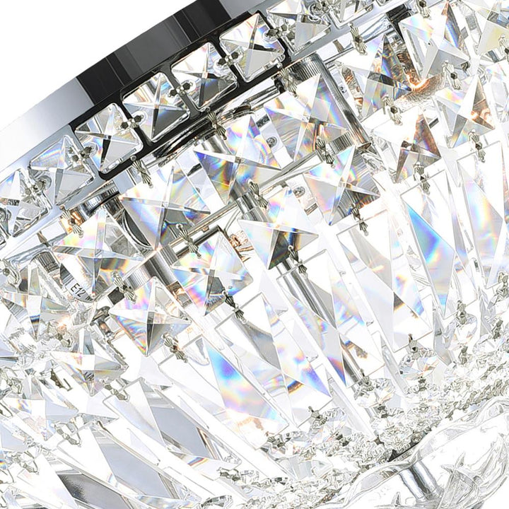 Stefania 5 Light Bowl Flush Mount With Chrome Finish