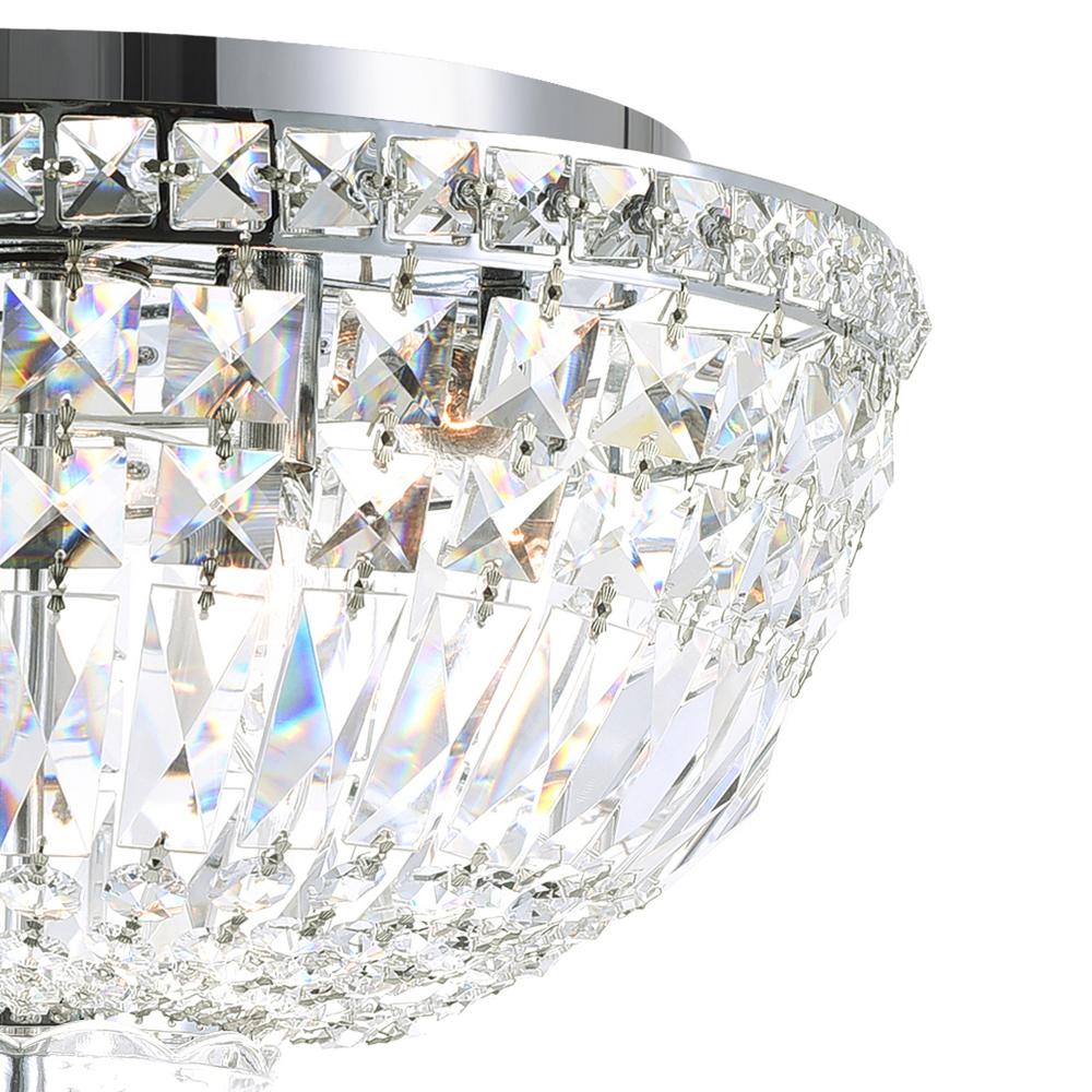 Stefania 5 Light Bowl Flush Mount With Chrome Finish