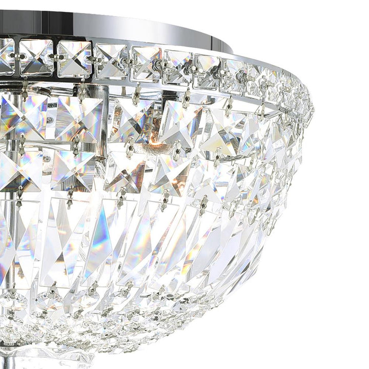 Stefania 5 Light Bowl Flush Mount With Chrome Finish
