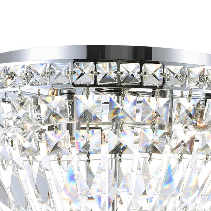 Stefania 5 Light Bowl Flush Mount With Chrome Finish