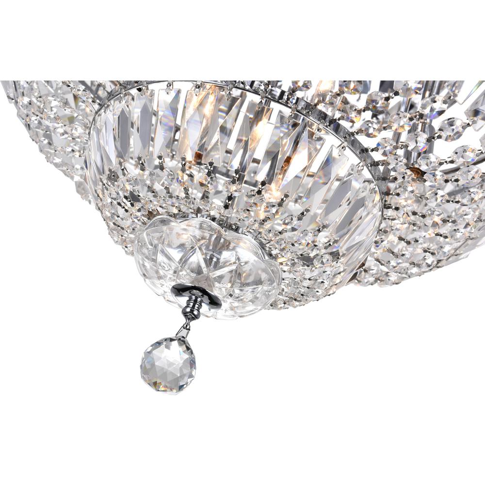 Stefania 8 Light Bowl Flush Mount With Chrome Finish