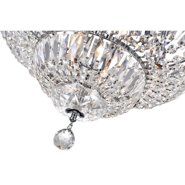 Stefania 8 Light Bowl Flush Mount With Chrome Finish
