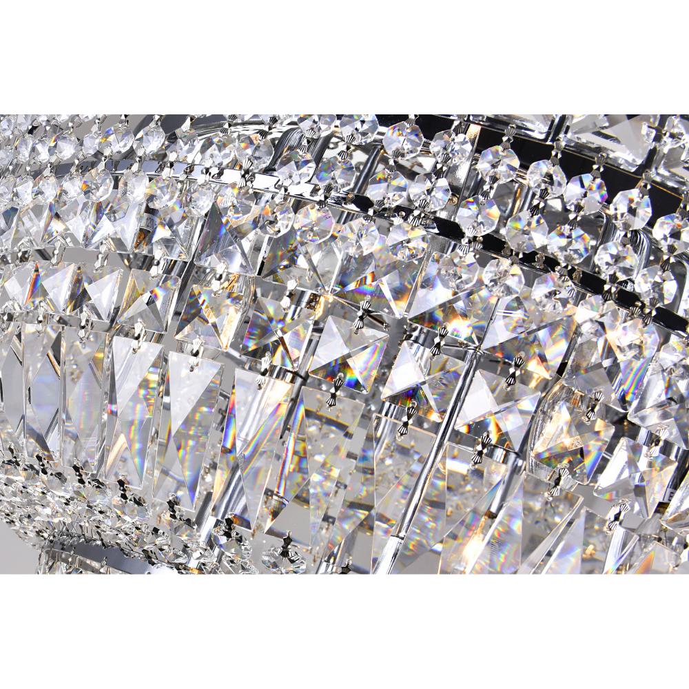 Stefania 9 Light Bowl Flush Mount With Chrome Finish
