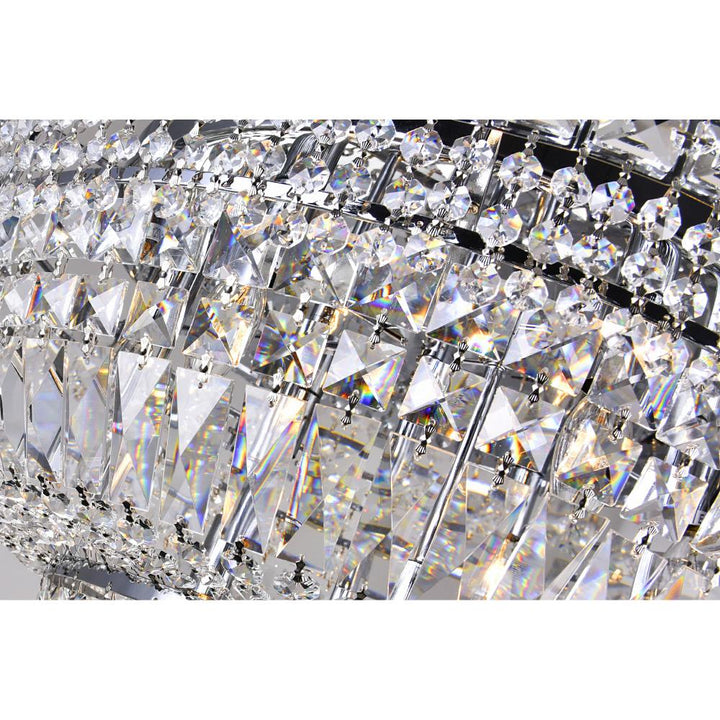 Stefania 9 Light Bowl Flush Mount With Chrome Finish