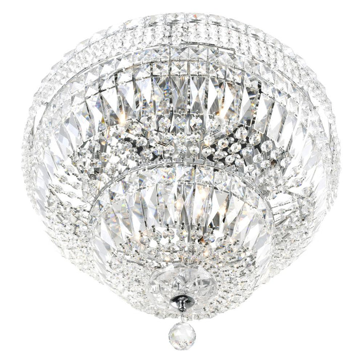 Stefania 16 Light Bowl Flush Mount With Chrome Finish