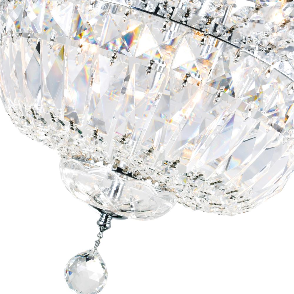 Stefania 16 Light Bowl Flush Mount With Chrome Finish