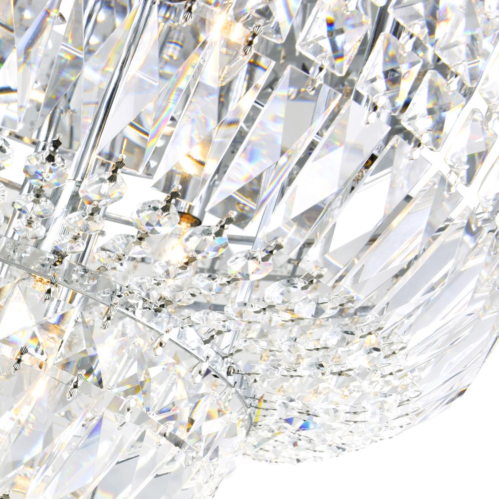 Stefania 16 Light Bowl Flush Mount With Chrome Finish