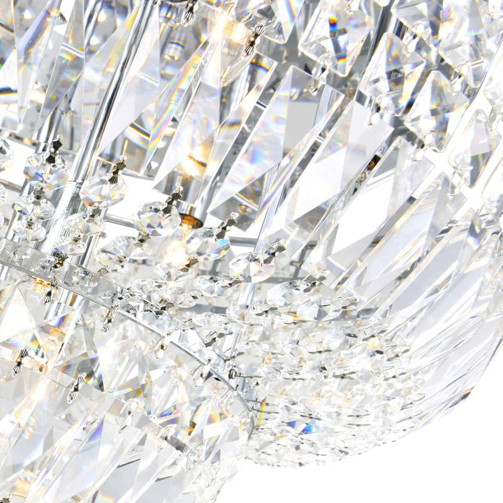 Stefania 16 Light Bowl Flush Mount With Chrome Finish