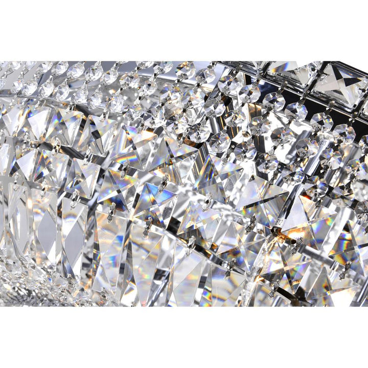 Stefania 21 Light Bowl Flush Mount With Chrome Finish