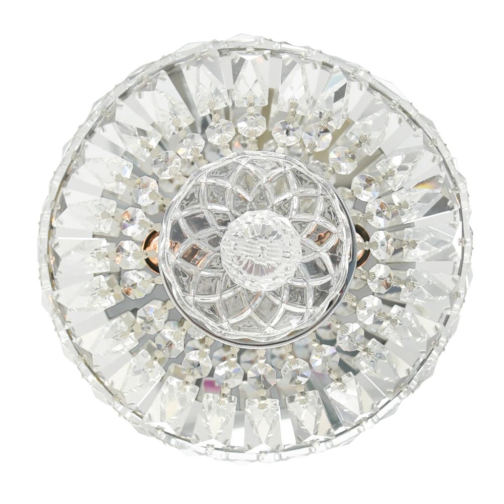 Stefania 2 Light Bowl Flush Mount With Chrome Finish