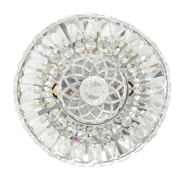 Stefania 2 Light Bowl Flush Mount With Chrome Finish