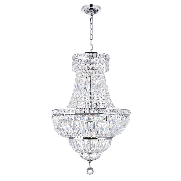 Stefania 8 Light Down Chandelier With Chrome Finish