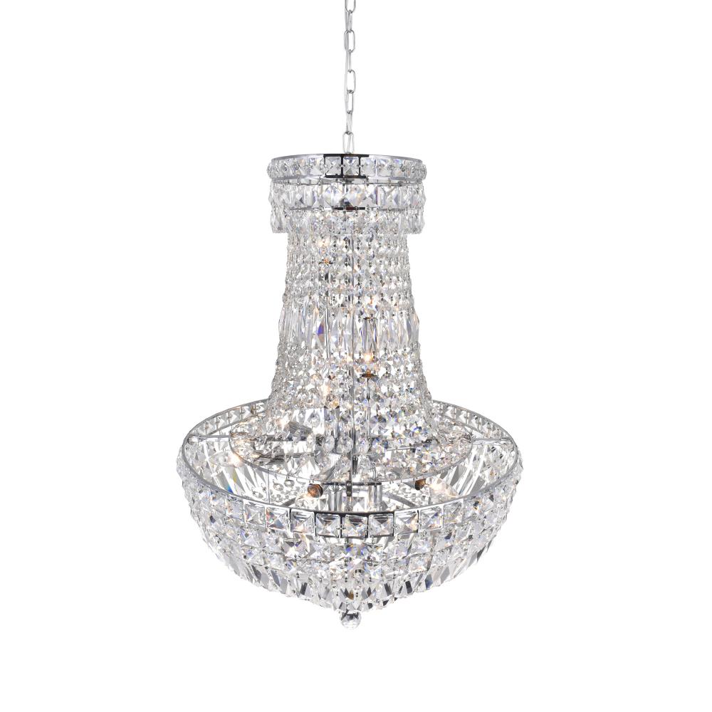 Stefania 13 Light Down Chandelier With Chrome Finish
