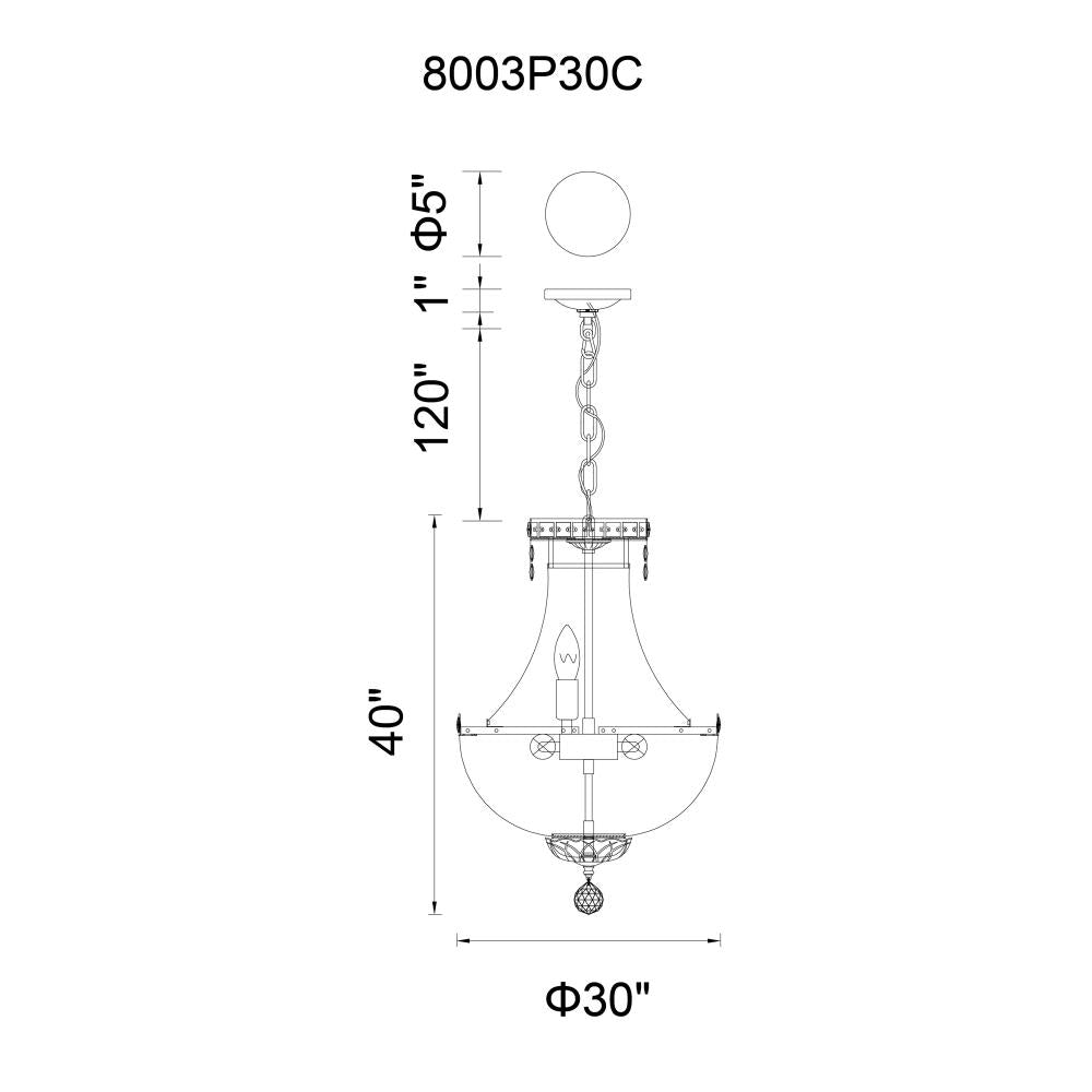 Stefania 17 Light Down Chandelier With Chrome Finish