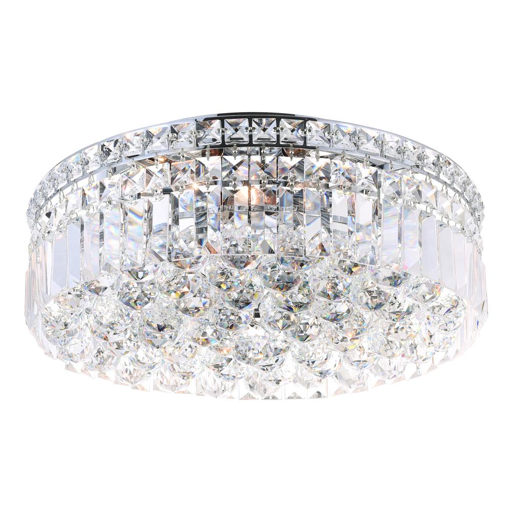 Colosseum 4 Light Flush Mount With Chrome Finish