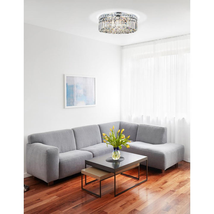 Colosseum 4 Light Flush Mount With Chrome Finish