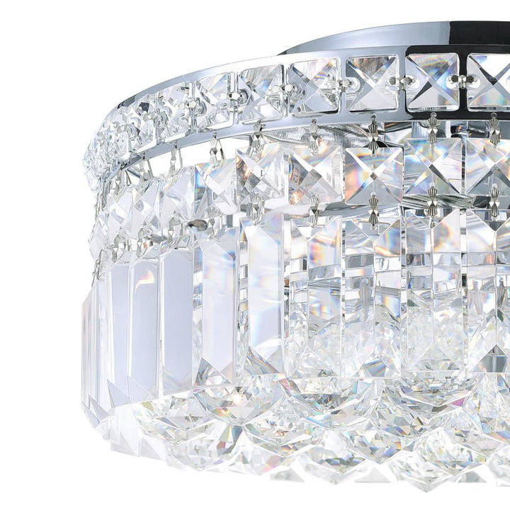 Colosseum 5 Light Flush Mount With Chrome Finish