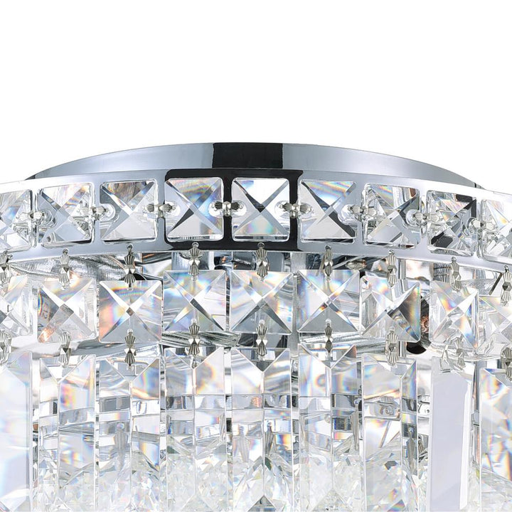 Colosseum 8 Light Flush Mount With Chrome Finish
