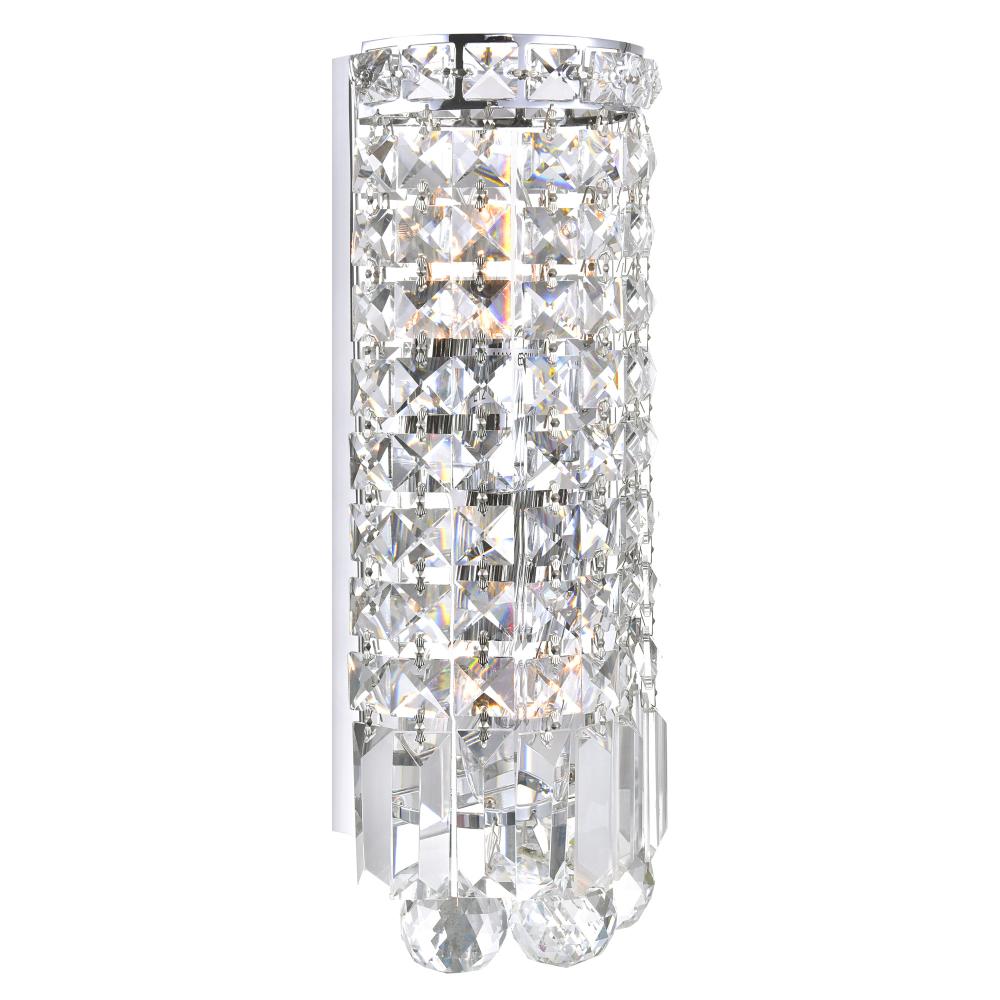 Colosseum 2 Light Bathroom Sconce With Chrome Finish
