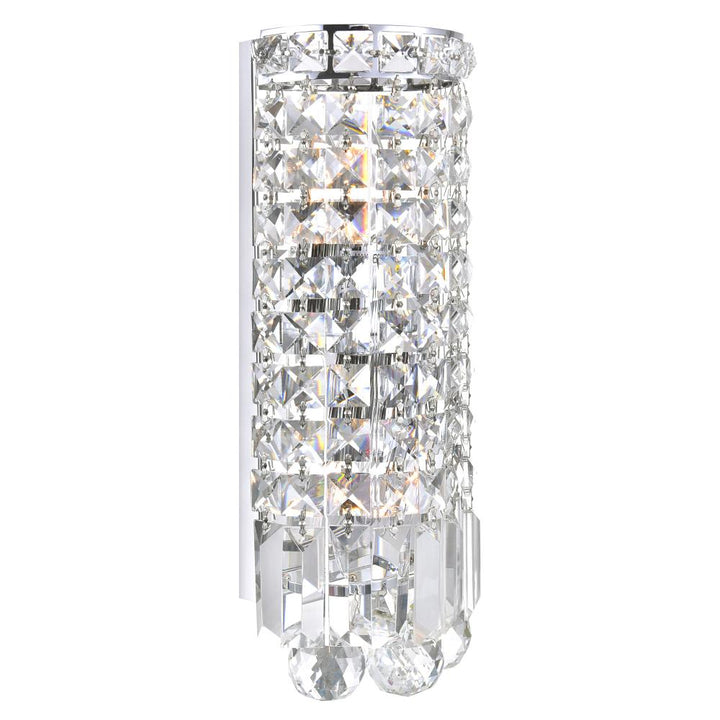 Colosseum 2 Light Bathroom Sconce With Chrome Finish