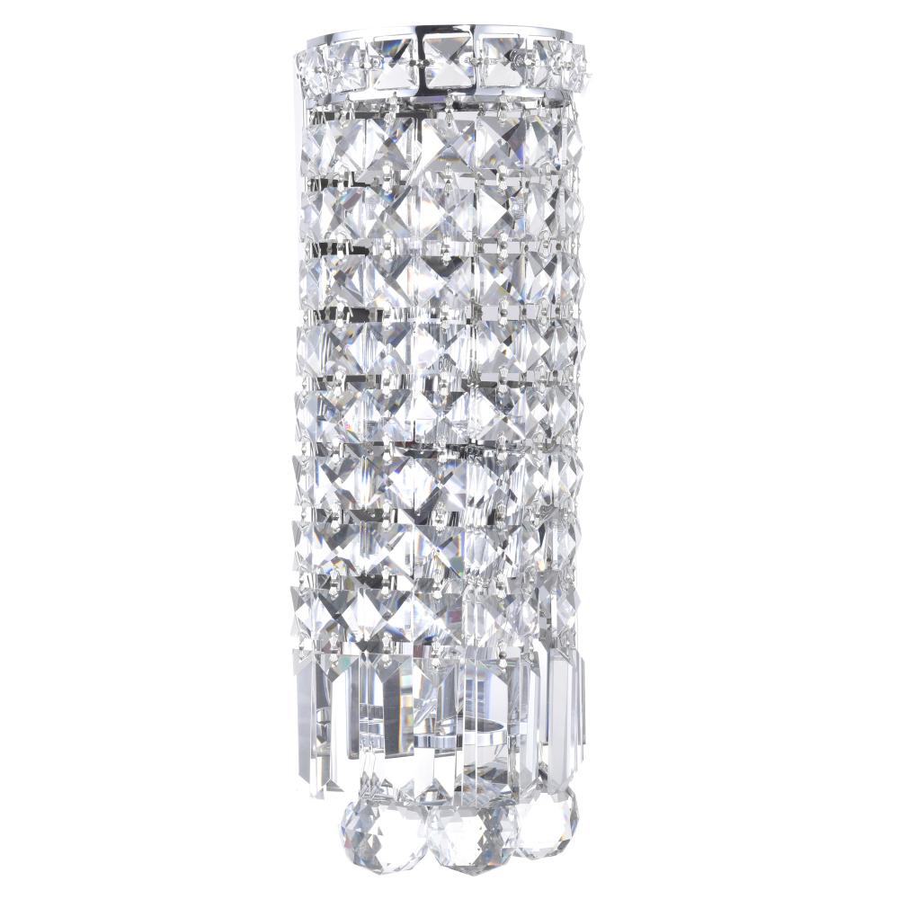 Colosseum 2 Light Bathroom Sconce With Chrome Finish