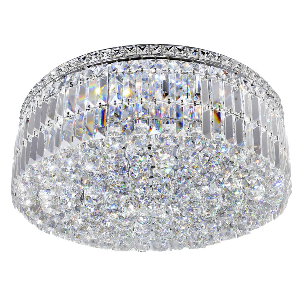 Colosseum 10 Light Flush Mount With Chrome Finish